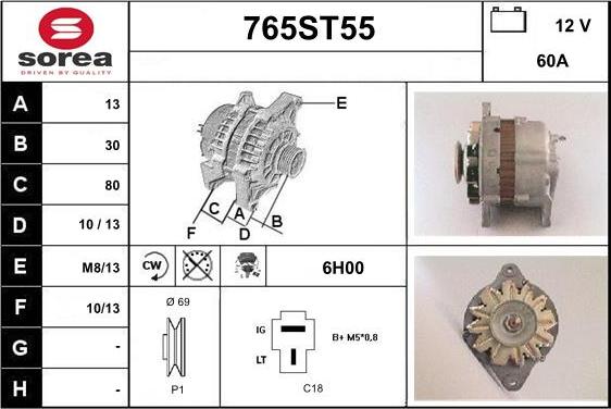 STARTCAR 765ST55 - Laturi inparts.fi