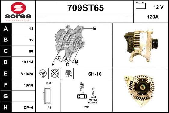 STARTCAR 709ST65 - Laturi inparts.fi