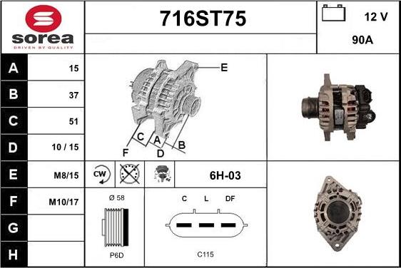 STARTCAR 716ST75 - Laturi inparts.fi