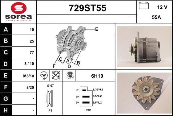 STARTCAR 729ST55 - Laturi inparts.fi