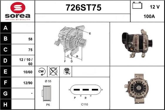 STARTCAR 726ST75 - Laturi inparts.fi