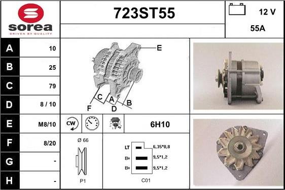 STARTCAR 723ST55 - Laturi inparts.fi