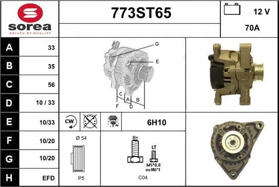 STARTCAR 773ST65 - Laturi inparts.fi