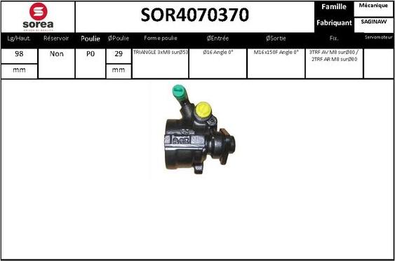 STARTCAR SOR4070370 - Hydrauliikkapumppu, ohjaus inparts.fi