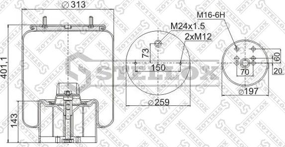 Stellox 90-49612-SX - Metallipalje, ilmajousitus inparts.fi