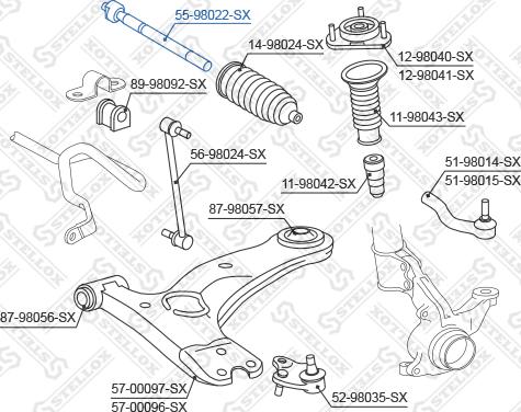 Stellox 55-98022-SX - Raidetangon pää, suora inparts.fi