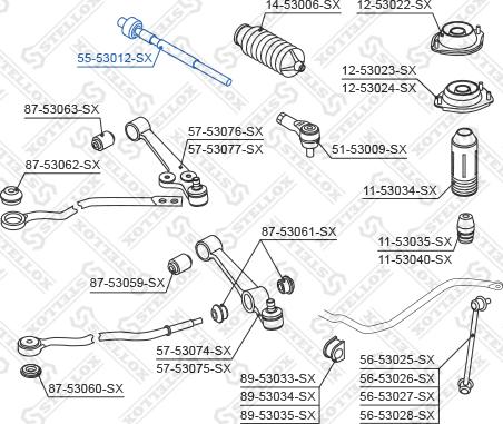 Stellox 55-53012-SX - Raidetangon pää, suora inparts.fi