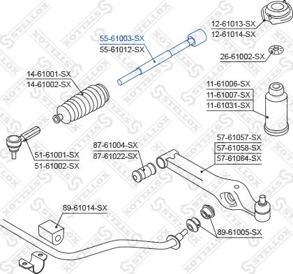 Stellox 55-61003-SX - Raidetangon pää, suora inparts.fi