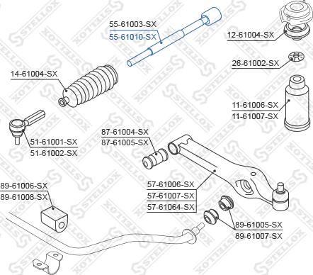 Stellox 55-61010-SX - Raidetangon pää, suora inparts.fi