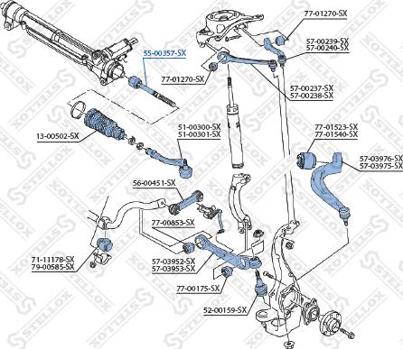 Stellox 55-00357-SX - Raidetangon pää, suora inparts.fi