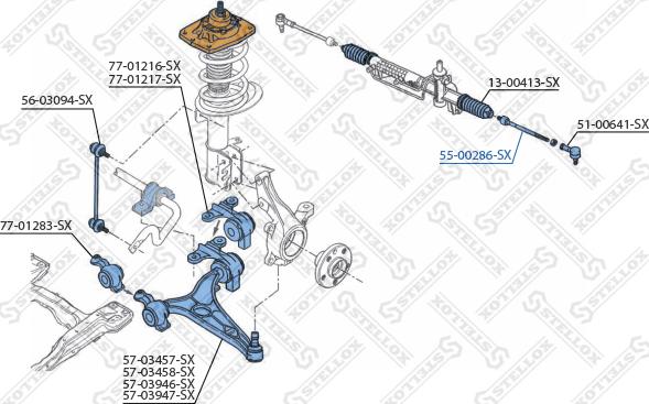 Stellox 55-00286-SX - Raidetangon pää, suora inparts.fi