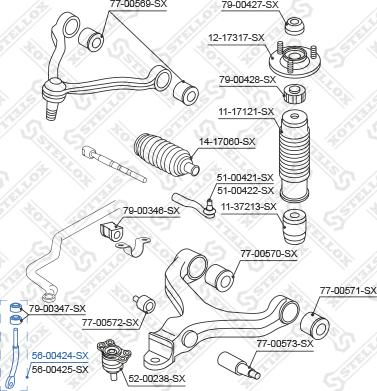 Stellox 56-00424-SX - Tanko, kallistuksenvaimennin inparts.fi