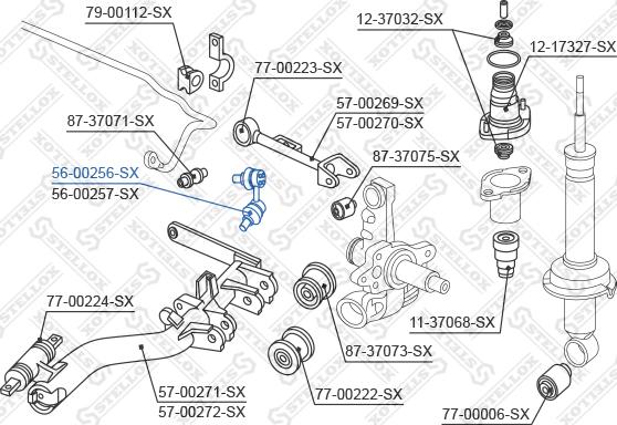 Stellox 56-00256-SX - Tanko, kallistuksenvaimennin inparts.fi