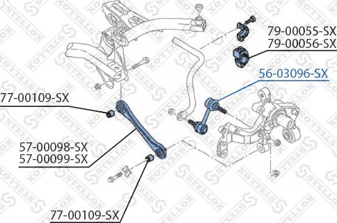 Stellox 56-03096-SX - Tanko, kallistuksenvaimennin inparts.fi