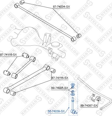 Stellox 56-74039-SX - Tanko, kallistuksenvaimennin inparts.fi