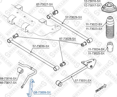 Stellox 56-73009-SX - Tanko, kallistuksenvaimennin inparts.fi