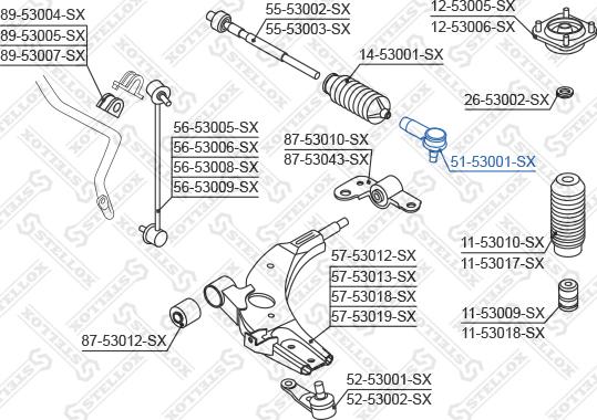 Stellox 51-53001-SX - Raidetangon pää inparts.fi