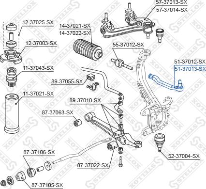 Stellox 51-37013-SX - Raidetangon pää inparts.fi