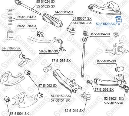 Stellox 52-51020-SX - Pallonivel inparts.fi