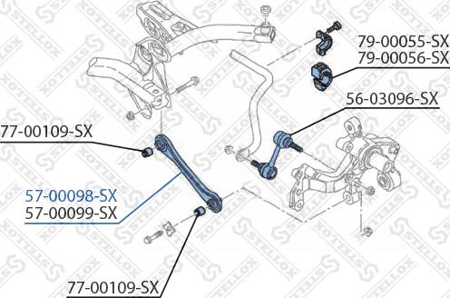 Stellox 57-00098-SX - Tukivarsi, pyöräntuenta inparts.fi