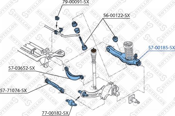 Stellox 57-00185-SX - Tukivarsi, pyöräntuenta inparts.fi