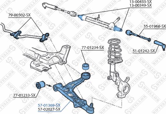 Stellox 57-01369-SX - Tukivarsi, pyöräntuenta inparts.fi