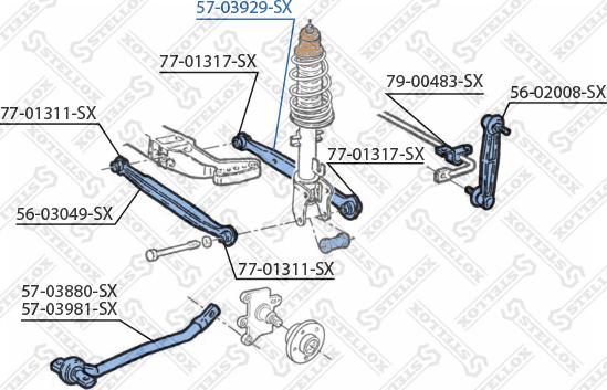 Stellox 57-03929-SX - Tukivarsi, pyöräntuenta inparts.fi