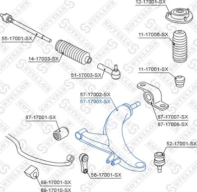 Stellox 57-17003-SX - Tukivarsi, pyöräntuenta inparts.fi