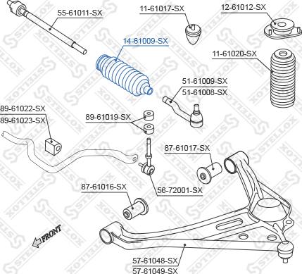 Stellox 14-61009-SX - Paljekumi, ohjaus inparts.fi