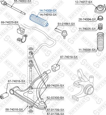 Stellox 14-74009-SX - Paljekumi, ohjaus inparts.fi