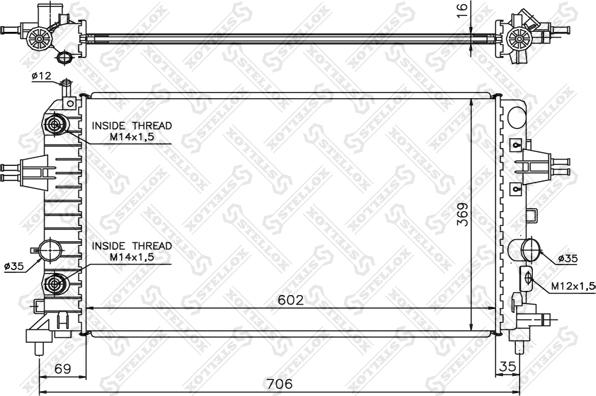 Stellox 10-25400-SX - Jäähdytin,moottorin jäähdytys inparts.fi