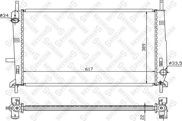 Stellox 10-25031-SX - Jäähdytin,moottorin jäähdytys inparts.fi