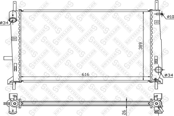 Stellox 10-25291-SX - Jäähdytin,moottorin jäähdytys inparts.fi