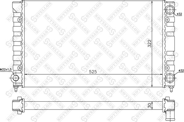 Stellox 10-26574-SX - Jäähdytin,moottorin jäähdytys inparts.fi