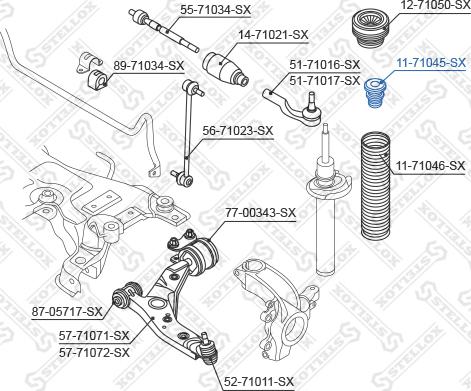 Stellox 11-71045-SX - Vaimennuskumi, jousitus inparts.fi