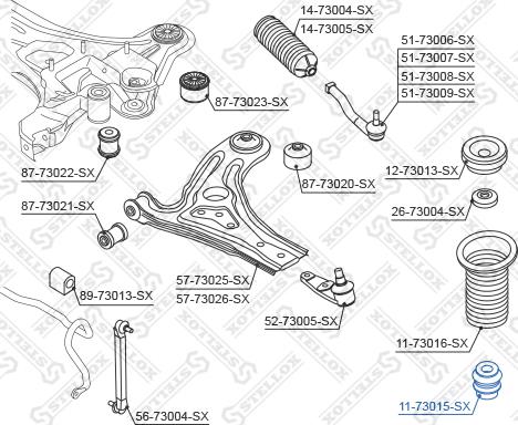 Stellox 11-73015-SX - Vaimennuskumi, jousitus inparts.fi