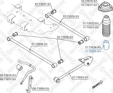 Stellox 11-73025-SX - Vaimennuskumi, jousitus inparts.fi