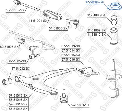 Stellox 12-51006-SX - Jousijalan tukilaakeri inparts.fi