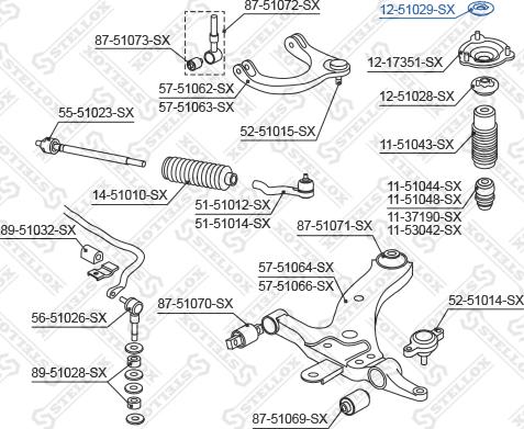 Stellox 12-51029-SX - Välilevy, iskunvaimennin inparts.fi