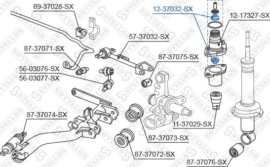 Stellox 12-37032-SX - Välilevy, iskunvaimennin inparts.fi