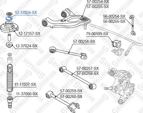 Stellox 12-37024-SX - Rullalaakeri, jousijalkalaakeri inparts.fi