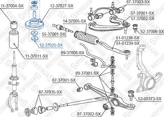 Stellox 12-37025-SX - Välilevy, iskunvaimennin inparts.fi