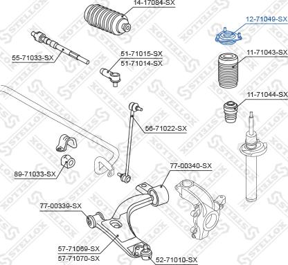 Stellox 12-71049-SX - Jousijalan tukilaakeri inparts.fi