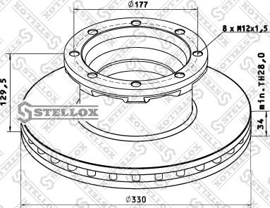 Stellox 85-00801-SX - Jarrulevy inparts.fi