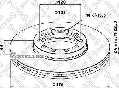 Stellox 85-00796-SX - Jarrulevy inparts.fi