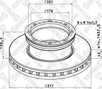 Stellox 85-00701-SX - Jarrulevy inparts.fi