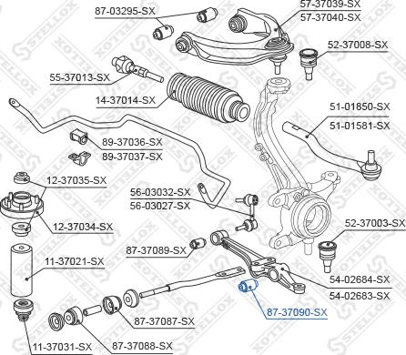 Stellox 87-37090-SX - Tukivarren hela inparts.fi