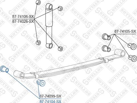 Stellox 87-74104-SX - Tukivarren hela inparts.fi