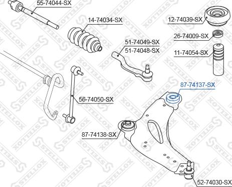 Stellox 87-74137-SX - Tukivarren hela inparts.fi