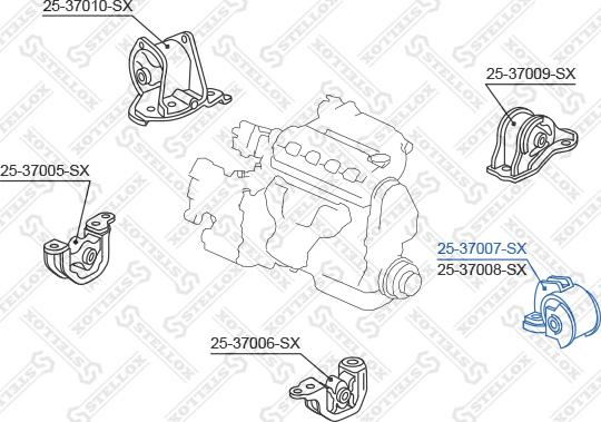 Stellox 25-37007-SX - Moottorin tuki inparts.fi